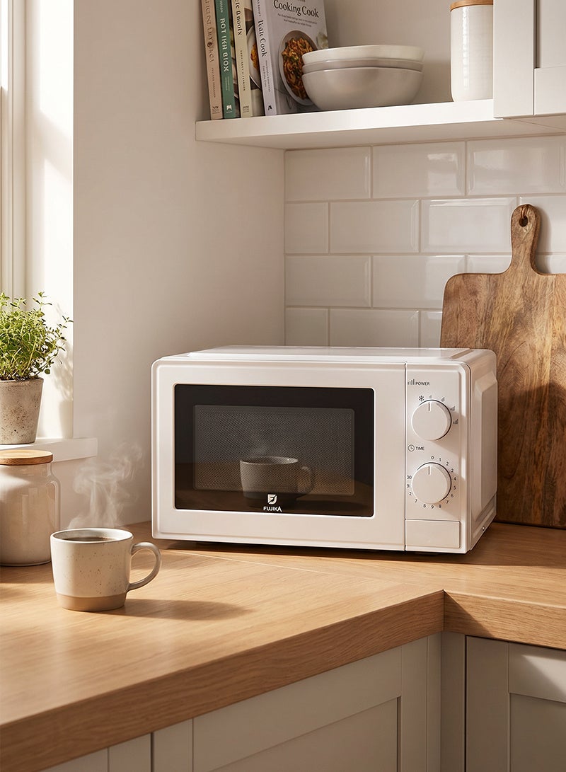 FUJIKA Manual Microwave Oven - 20 Liters - 700 Watts - White - FJK-M20LMW - Image 2