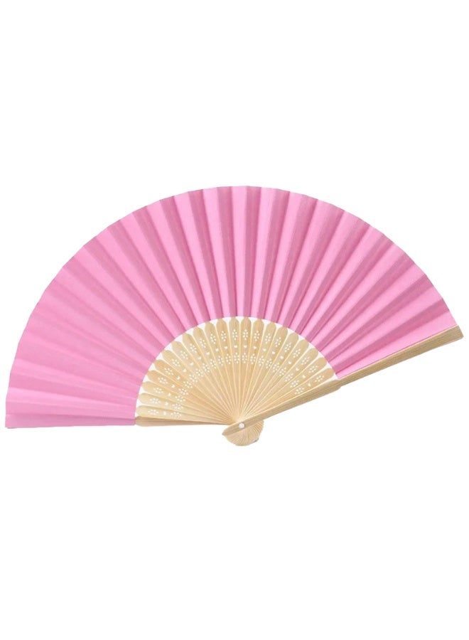 مروحة قابلة للطي ， مروحة خيزران صينية محمولة باليد مطوية لتزيين حفلات الزفاف والرقص في الصيف - Image 1