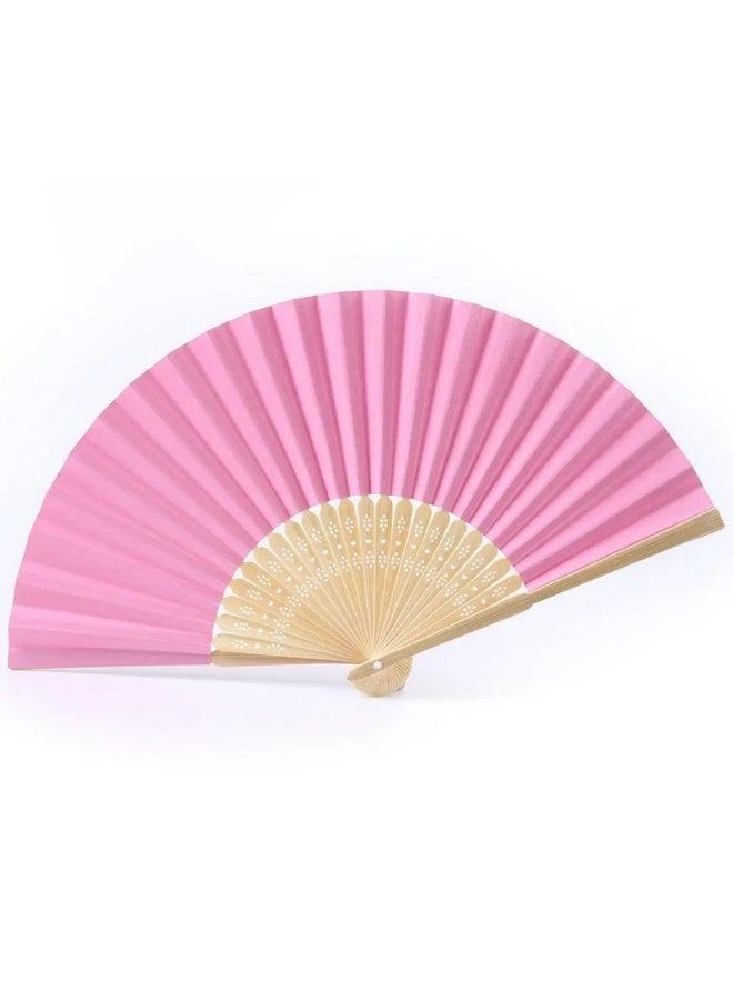 مروحة قابلة للطي ， مروحة خيزران صينية محمولة باليد مطوية لتزيين حفلات الزفاف والرقص في الصيف - Image 2