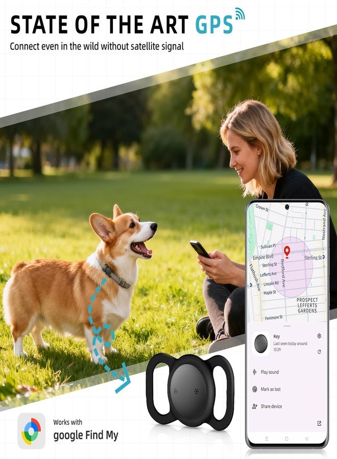 Vebiso 1 Pack Google Android GPS Dog Collar, Mini Dog GPS Tracker, Smart Pet Activity Tracker, No Subscription, GPS Cat Collar Certified Finder, Anti-Lost, Finder Tag for Vehicles, Pets, Kids, Items - Image 2
