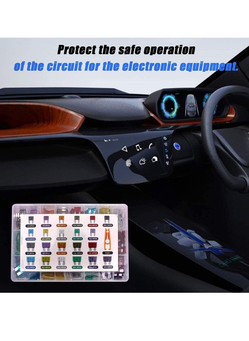 SYOSI - Car Blade Fuse Standard Fuses for Auto Fuses Replacement Assorted Auto Truck Car Standard Blade Fuses with Fuse Extractor Car Blade Fuse Standard Fuses Blade Fuse Assortment Set - Image 1