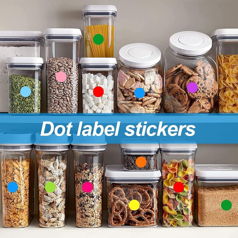 ECVV Round Dot Sticker, 1920Pcs Color Self Adhesive Coding Stickers Labels For Coloring Marking Organizing, 20 Sheets - Image 5