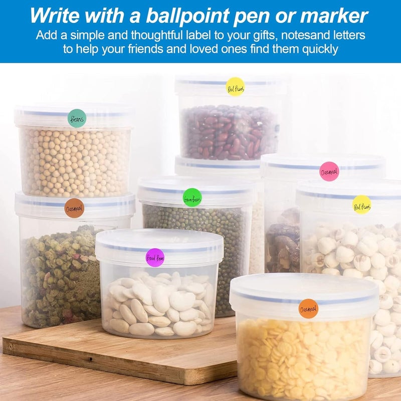 ECVV Round Dot Sticker, 1920Pcs Color Self Adhesive Coding Stickers Labels For Coloring Marking Organizing, 20 Sheets - Image 3