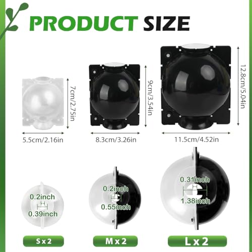 HASTHIP® 6 Pcs Plant Rooting Ball - Plant Root Grow Box, Reusable Plant Rooting Grow Propagation Ball - Garden Grafting Tools for Indoor/Outdoor Plants - Plastic Plant Propagation Ball (3 Size/S M L) - Image 3