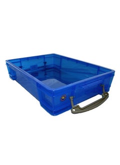 بلاي ثيرابي سابلاي صينية رمل محمولة صغيرة سعة 4 لتر مع غطاء من PlayTherapySupply، لون أزرق  - Image 4