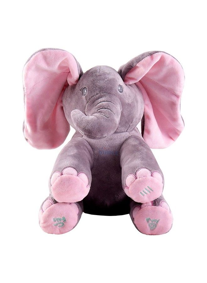 Dimple Kaia Baby Animated Stuffed Plush Singing Peek A Boo Elephant Interactive Musical Peekaboo For Toddlers With Moving Ears Adorable Elephant Stuffed Animal Toy  - Image 1