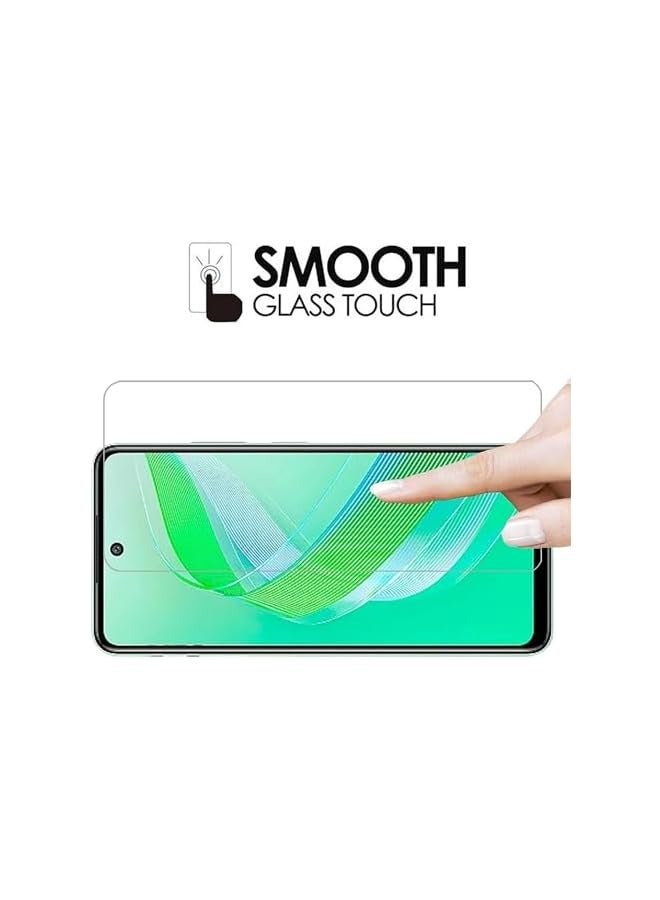 PROMASS [1+2pcs] Compatible for infinix SMART 8 Case & Screen Protector, Plating TPU Soft [Tempered Glass] Cover with 360 Degree Cover Anti-Scratch Anti -Collision (Black) - Image 5