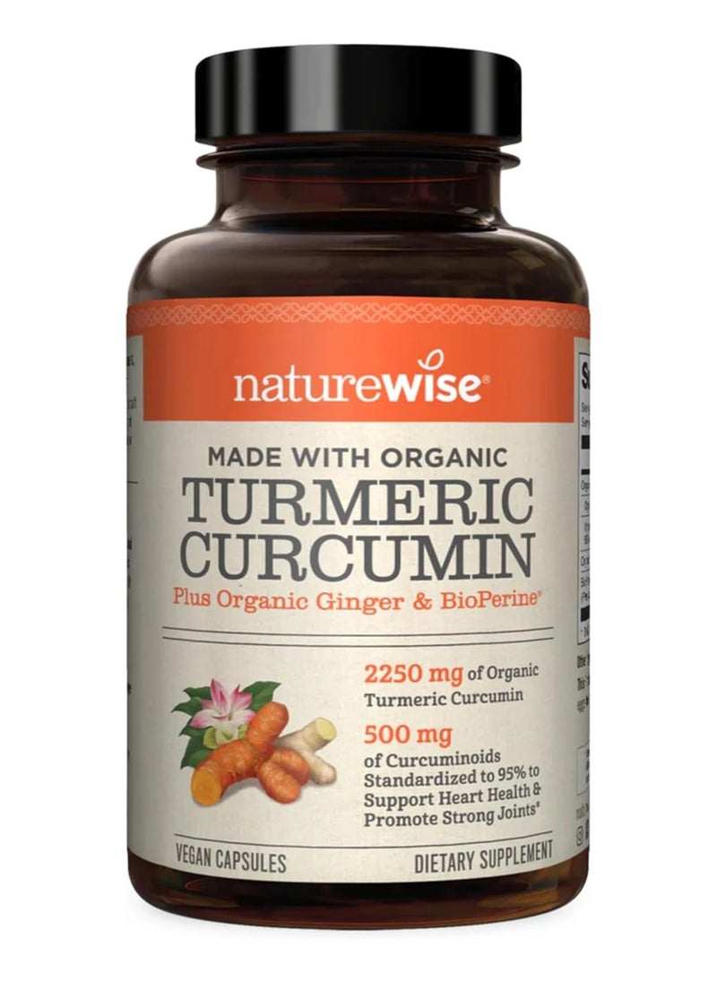 NatureWise - NatureWise Curcumin Turmeric 2250mg | 95% Curcuminoids & BioPerine Black Pepper Extract | Advanced Absorption for Joint Support [2 Month Supply - 180 Count] - Image 1