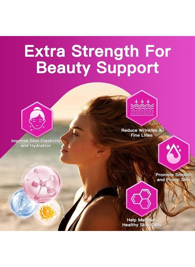 ZEBORA - Multi Collagen Peptides Powder - Hydrolyzed Collagen Type I II III V X with Hyaluronic Acid, Biotin, Vitamin C - Support Skin Hair Nail Joints & Metabolism, Non-GMO, Unflavored, Keto Friendly - Image 1