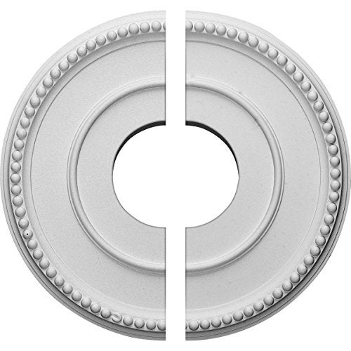 Ekena Millwork CM12BR2 Bradford Split Ceiling Medallion, (12-1/2"Outer Diameter, 3-7/8"Inner Diameter, 3/4"Projection, 6-5/8" Canopy)., Factory Primed - Image 3