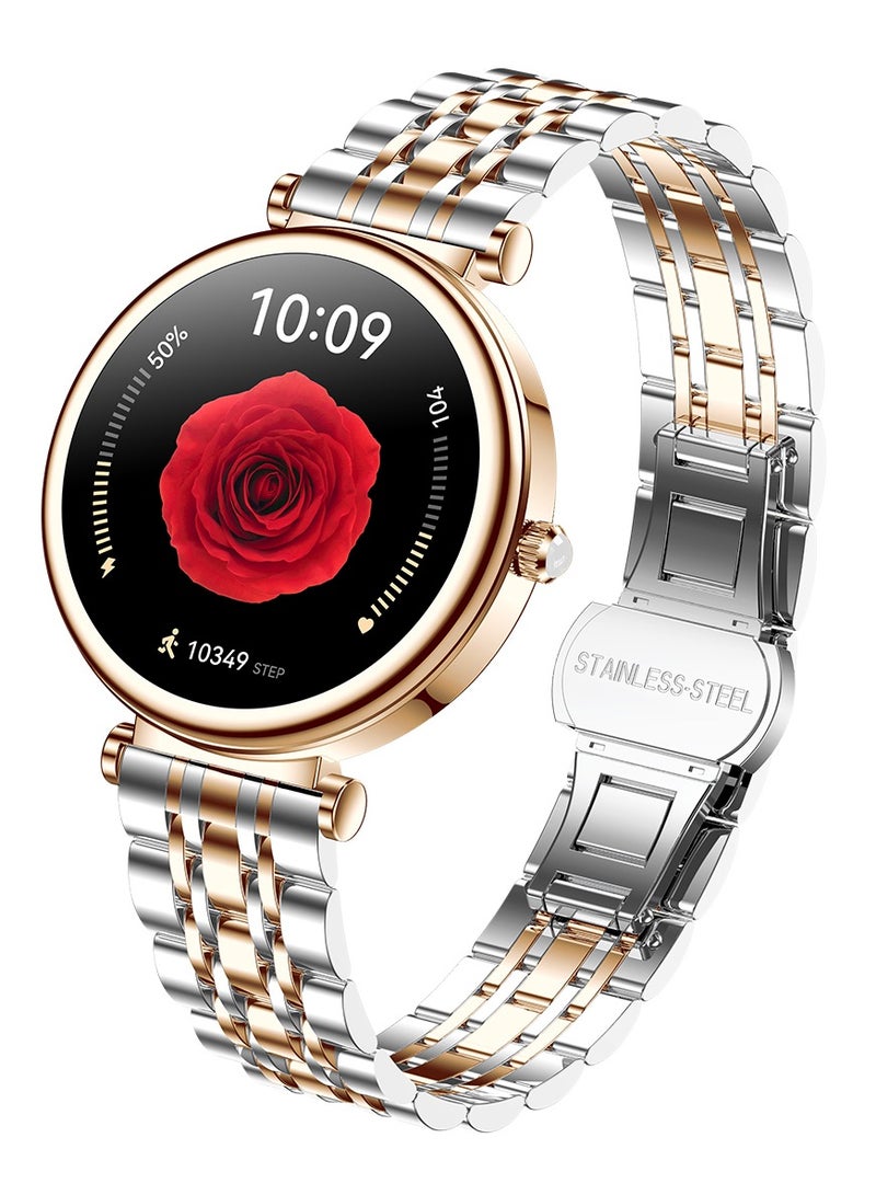 RollsTimi  Fashion Diamond Smart Watch for Women 1.27" HD Touch Screen Sports Fitness Tracker with Heart Rate Waterproof Smartwatch Compatible with Android iOS - Image 1