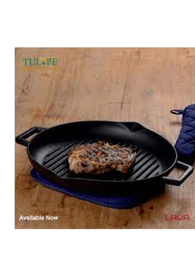 eBasket Cast iron grill pan, 2 handles, 25 cm, from ebasket  - Image 2