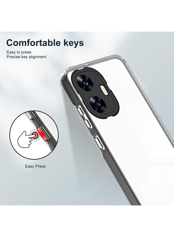 S-TOP Case For Realme C55 3 in 1 Clear TPU Color PC Frame Phone Case - Image 4