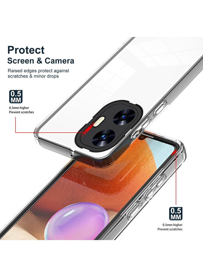 S-TOP Case For Realme C55 3 in 1 Clear TPU Color PC Frame Phone Case - Image 3