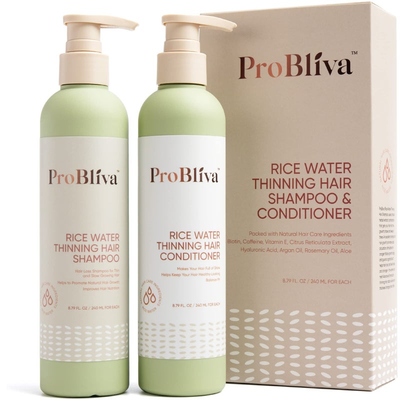 Rice Water Thinning Hair Shampoo  Conditioner  Anti Hair Loss  Regrowth  Thickening