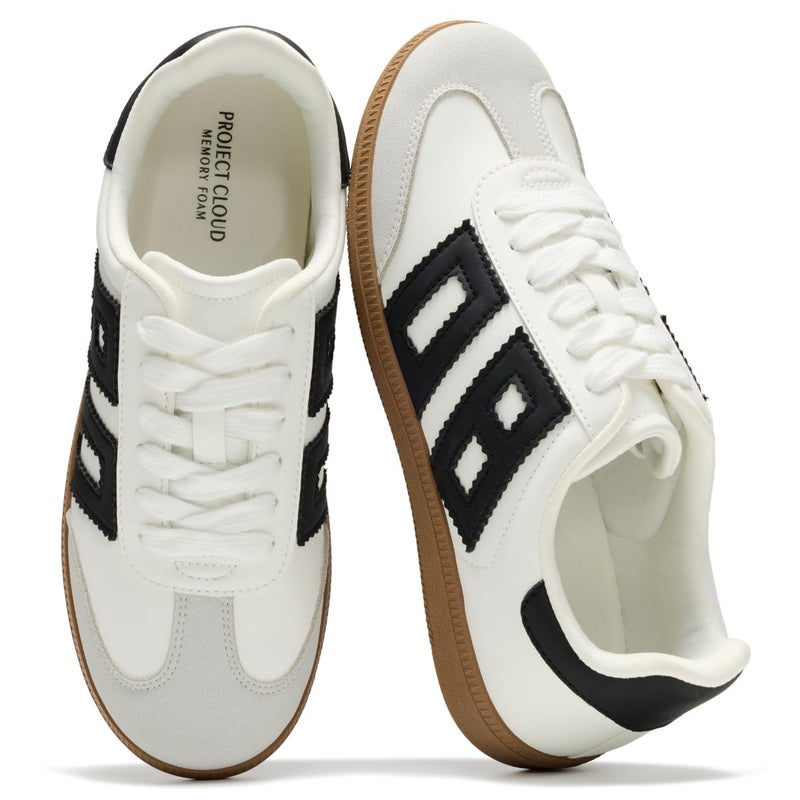 Project Cloud Sneakers for Women 2026 - Breathable Womens Shoes Memory Foam Insole Casual Sneakers Non Slip Womens Sneakers - Breathable Lightweight Walking Shoes (Brita, WHITCOMBO,8.5M) - Image 1