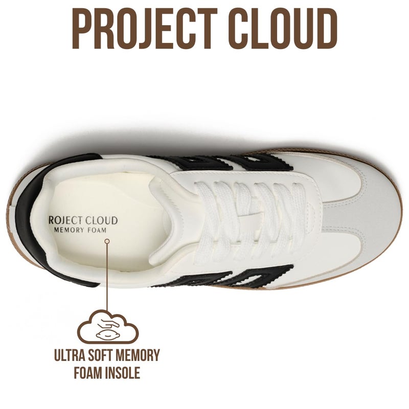 Project Cloud Sneakers for Women 2026 - Breathable Womens Shoes Memory Foam Insole Casual Sneakers Non Slip Womens Sneakers - Breathable Lightweight Walking Shoes (Brita, WHITCOMBO,8.5M) - Image 4