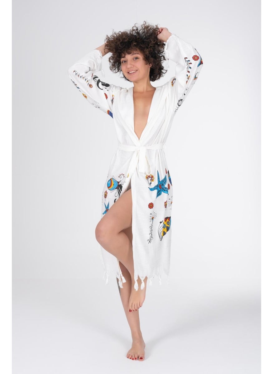 Printed Bamboo Peshtemal Dressing Gown Bathrobe - pzsku/ZA98F1CF85881A804223FZ/45/_/1730715481/dd73b140-c53b-4e25-9e43-4519a06bf127