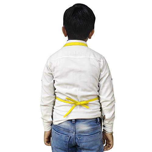 Switchon Polyester Waterproof Adjustable Kids Multi purpose Cooking Apron with a chef cap School Apron - Proudly made in india (Yellow, 6Yrs to 11 Yrs) - Image 3