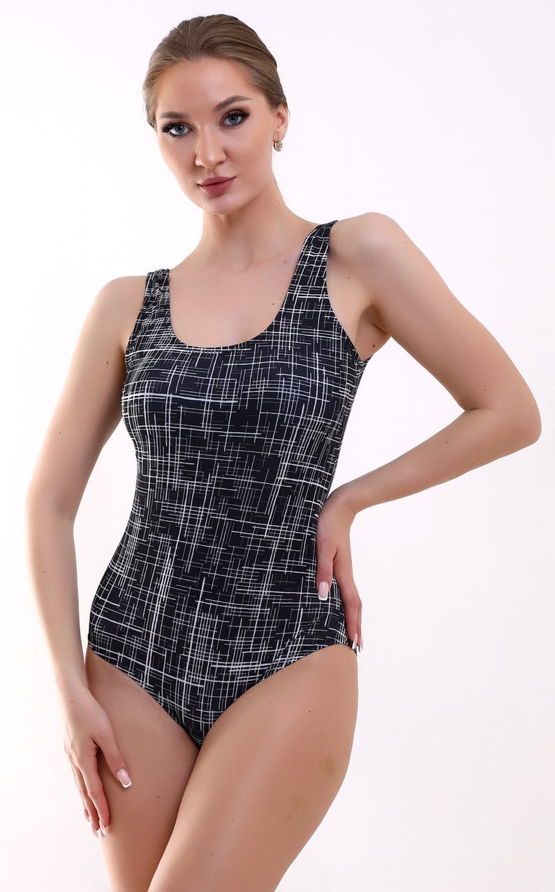 Aykum ,swimming swimsuit black patterned  - Image 1