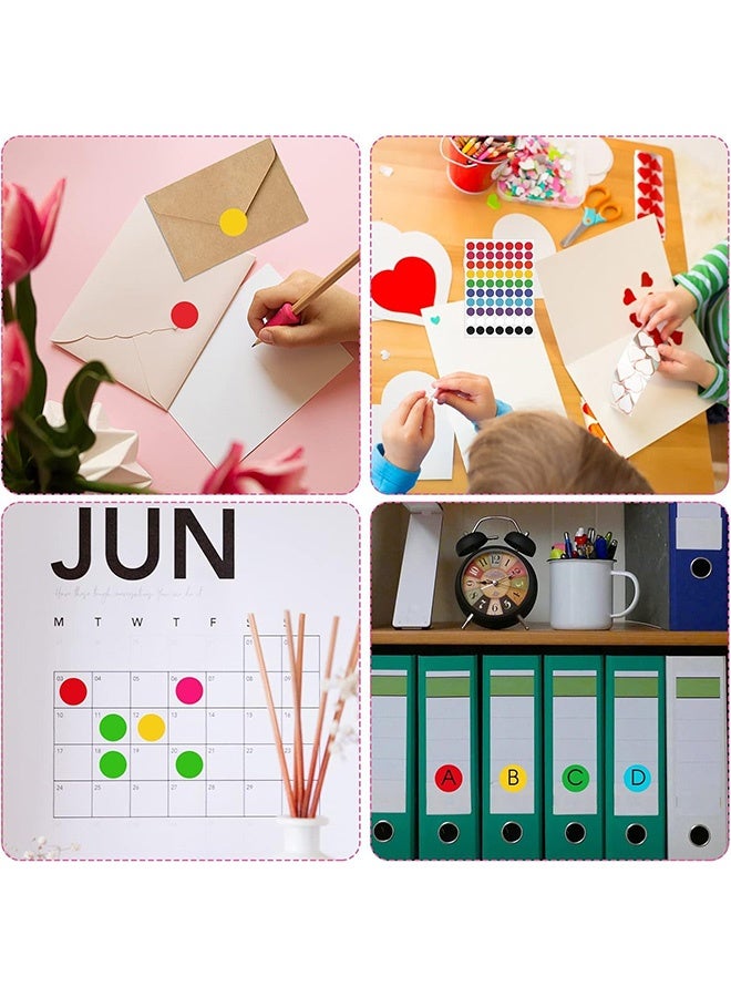 Peachjoy 1260Pcs Coloured Dot Stickers Round Sticker Coded Label Sticker, Self-Adhesive Coding Circle Dot Stickers, 0.75 inches Round Colored Label Stickers for School Item Classification - Image 2