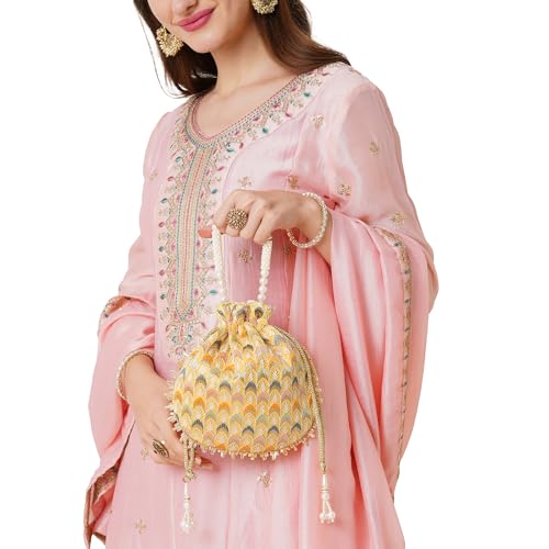 Lavie Women's Noor Chevron Embriodered Potli | Ladies Purse Handbag - Image 2