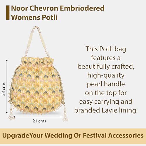 Lavie Women's Noor Chevron Embriodered Potli | Ladies Purse Handbag - Image 5