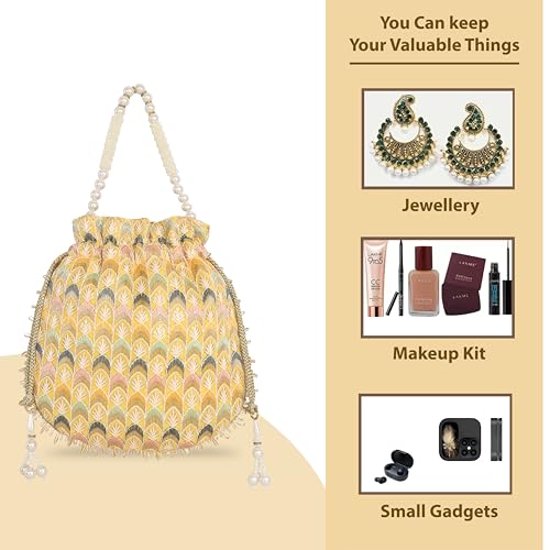 Lavie Women's Noor Chevron Embriodered Potli | Ladies Purse Handbag - Image 3