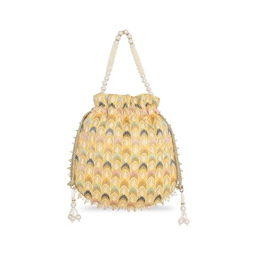 Lavie Women's Noor Chevron Embriodered Potli | Ladies Purse Handbag - Image 1
