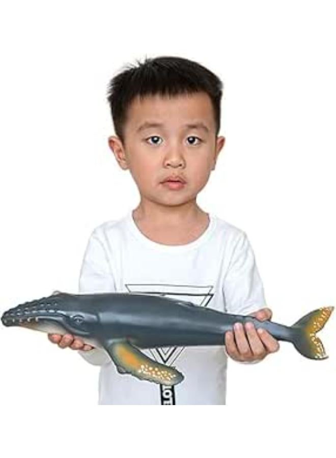 لعبة حوت رمادي واقعي، حيوان بحري كبير وناعم، مقاس 30 سم، نموذج بحري مطاطي ناعم، مقاس 30 * 5، أسود، مع لون عدسة