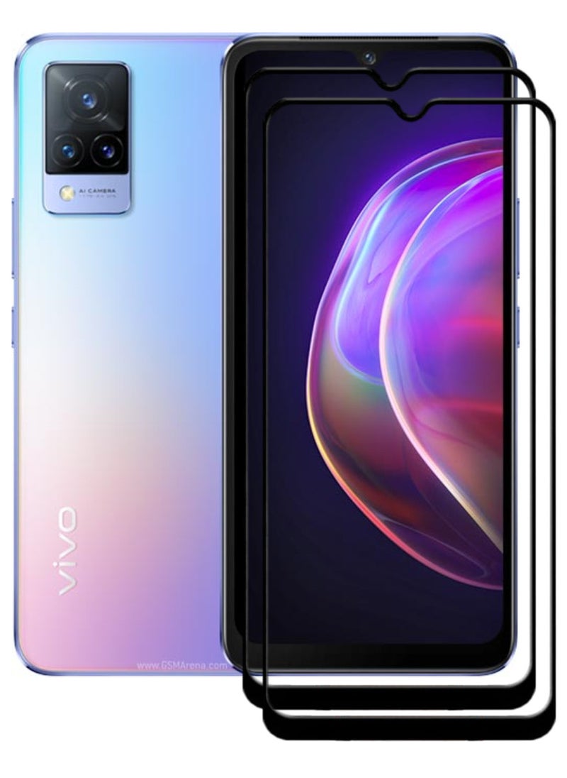 ACLIX 2 Pieces Antistatic ESD Dustproof Premium Quality High Definition Tempered Glass Screen Protector Designed For vivo V21 - Image 1