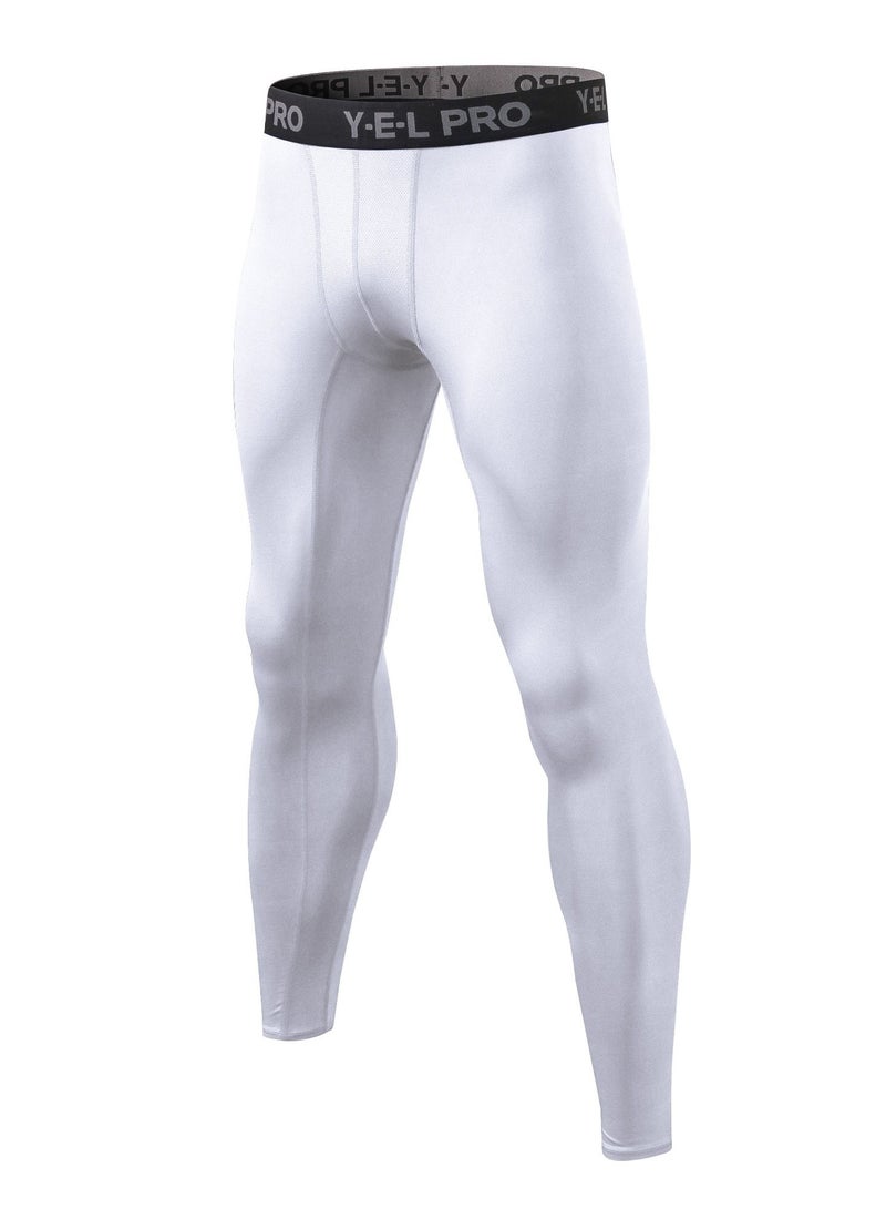 YEL PRO Men Quick Dry Breathable Elastic Trousers White - Image 1