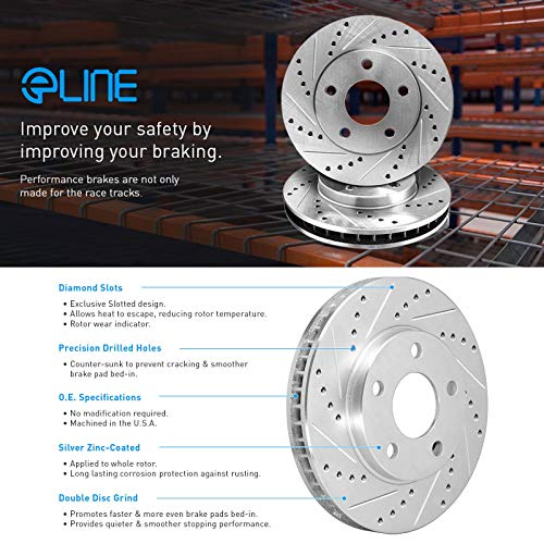 R1 Concepts Front Rear Brakes and Rotors Kit |Front Rear Brake Pads| Brake Rotors and Pads| Ceramic Brake Pads and Rotors |Hardware Kit|fits 2002-2005 Hyundai Elantra - Image 4