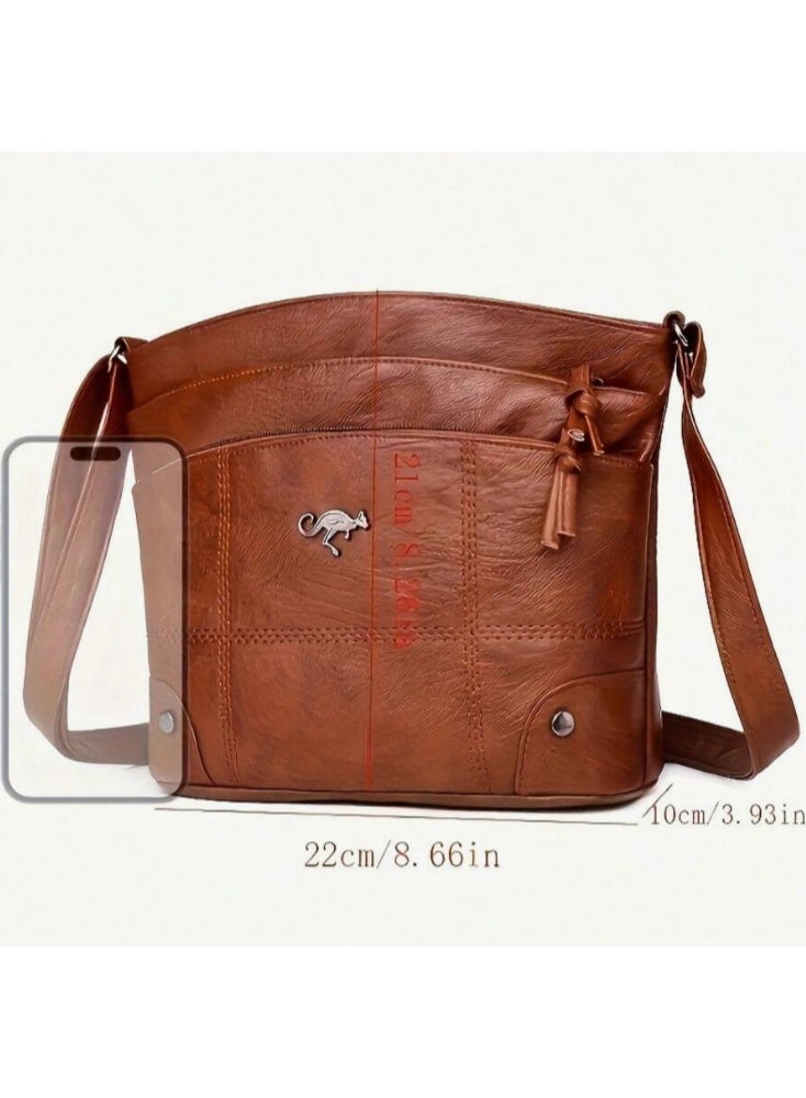 KANGAROO Womens shoulder bag, faux leather, lightweight - Image 4