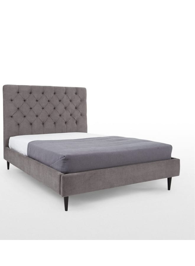 ريترو RA-BD18 سرير خشب طبيعي 202×145×128سم – رمادي - Image 2