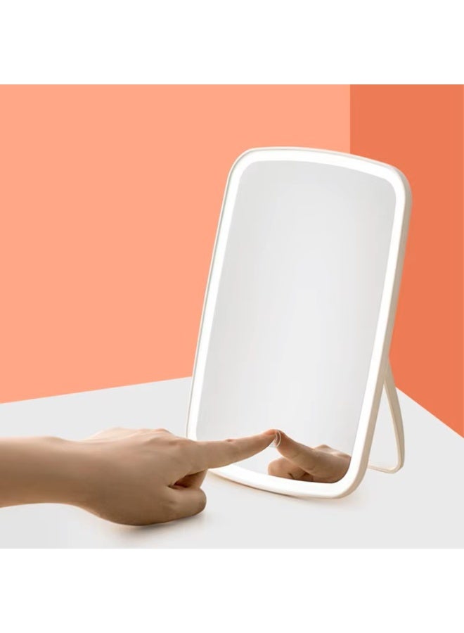 مرآة تجميل محمولة بإضاءة LED مضيئة بثلاث الوان , متدرجة السطوع - Image 1