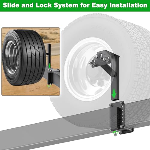 Lifeswell Heavy Duty Spare Tire Carrier Mount Bracket for Utility Trailer, RV, Camper & Boat – Fits 4/5/6 Lug Wheels with 4", 4.25", 4.5", 4.75", 5", 5.5" & 6" Bolt Patterns, Holds up to 160 lbs - Image 2