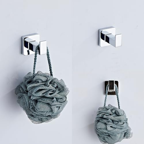 bluebyrne Chrome Bathroom Hardware Set 4 Pieces,Towel Bar Set Stainless Steel Wall Mounted, Includes 16In Hand Towel Bar, Towel Ring, Robe Towel Hooks,Toilet Paper Holder, Bathroom Towel Rack Set - Image 5