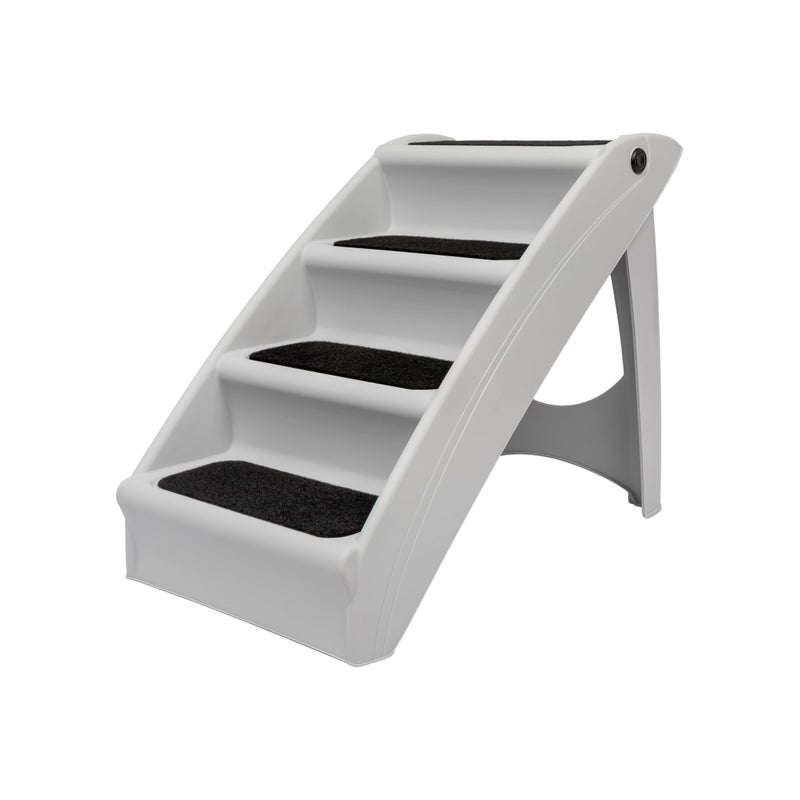 PetSafe CozyUp Folding Dog Stairs, Portable Indoor/Outdoor Pet Steps for Bed & Couch, Grey, 25 Inch - Image 1