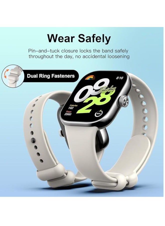 Sport Strap Compatible with Xiaomi Redmi Watch 4/ Xiaomi Band 8 pro,Soft Silicone Sports Wristband for Men Women,Double Ring Adjustable Replacement  - Image 2