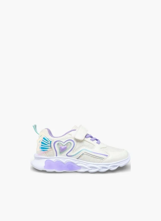 Flora Bella By Shoexpress Girls Light-Up Hook And Loop Ankle Sneakers