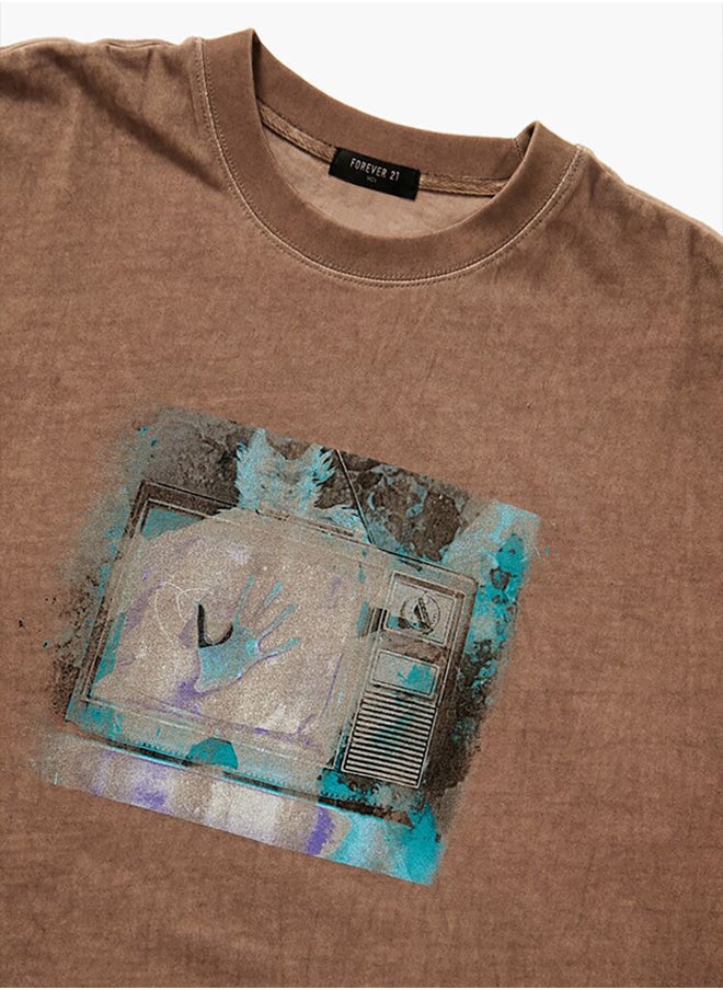 FOREVER 21 - Mineral Wash Television Tee - Image 1