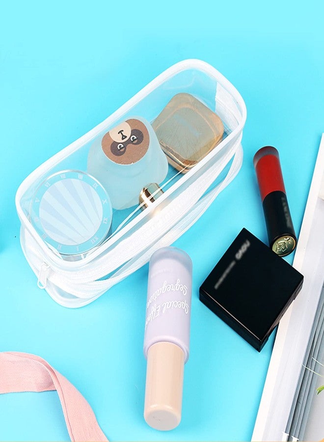 Odowalker 20 Pcs PVC Pencil Bag Clear Pencil Case with Zipper Bulk Big Capacity Makeup Pouch Clear Travel Toiletry Bag for School Office Stationery and Travel - Image 5