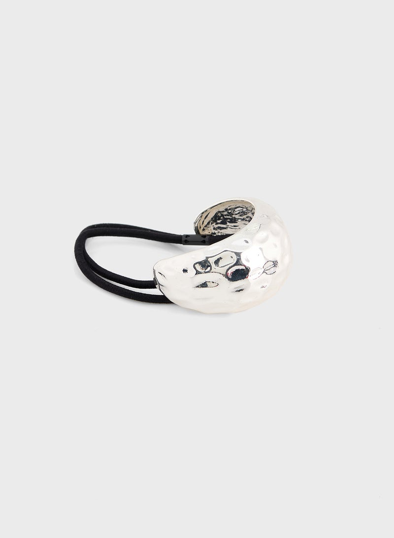 MANGO Hair Bands With Metal Textured Piece  - Image 1