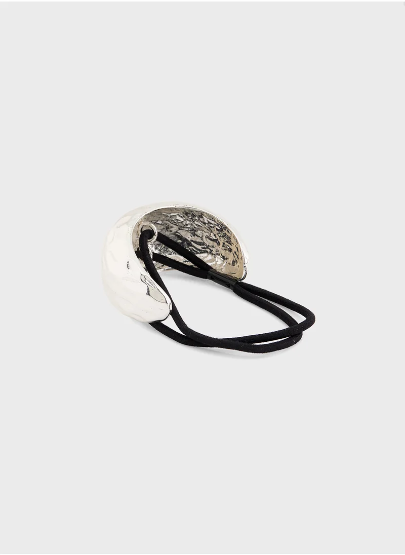 MANGO Hair Bands With Metal Textured Piece