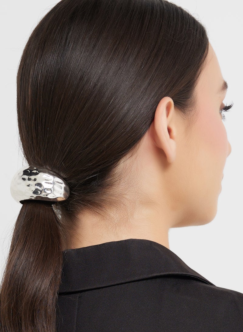 MANGO Hair Bands With Metal Textured Piece  - Image 4