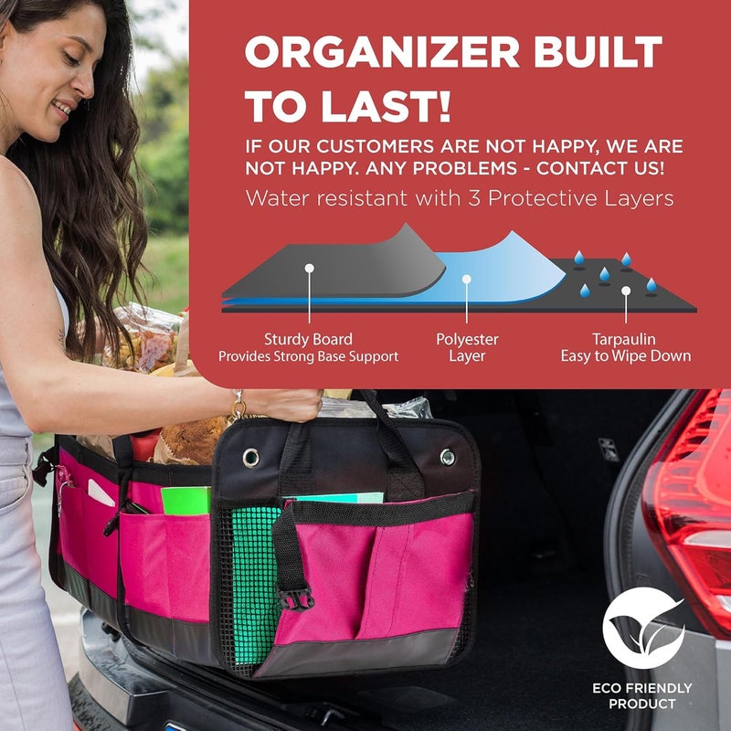 TRUNKCRATEPRO Multi Compartments Collapsible Portable Trunk Organizer for Auto, SUV, Truck, Minivan - Image 2