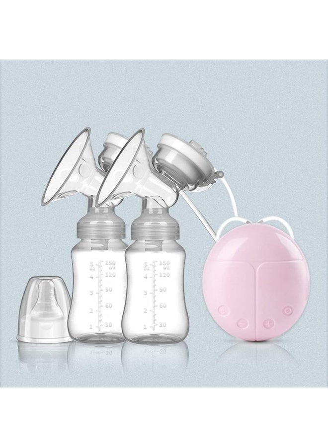 مضخة ثدي كهربائية MKIU، مضخة ثدي يدوية ثنائية السيليكون مع شحن USB، 2 وضعيات قابلة للتعديل و 4 مستويات شفط للمضخة لرضاعة الأم - Image 1