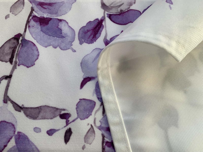 debraleye Watercolor Purple Leaves Window Valance for Bedroom Living Room, Lavender Leaf Vine Plant Curtains Valanes for Windows, 3" Rod Pocket Window Treatment for Home Decorations, 54 x 18 Inch, 1 Panel - Image 5