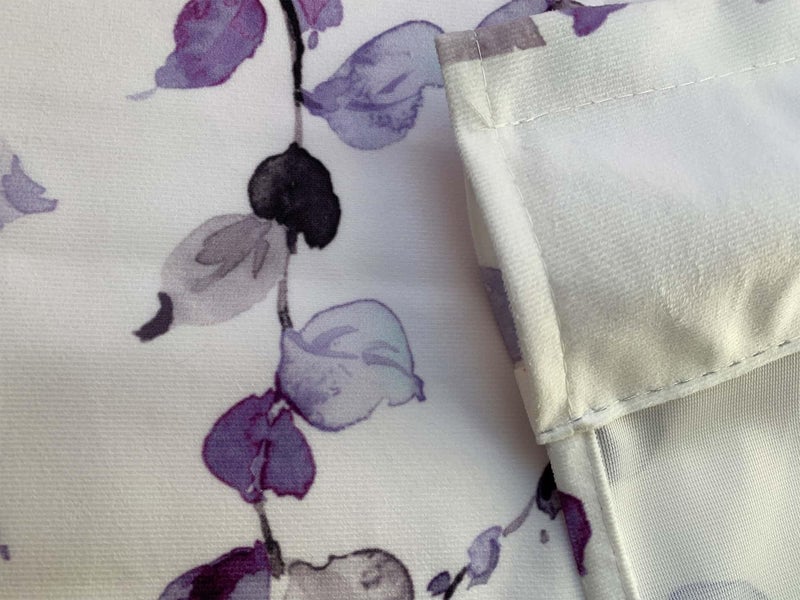 debraleye Watercolor Purple Leaves Window Valance for Bedroom Living Room, Lavender Leaf Vine Plant Curtains Valanes for Windows, 3" Rod Pocket Window Treatment for Home Decorations, 54 x 18 Inch, 1 Panel - Image 4